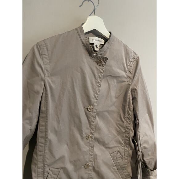Calvin Klein Trench Coat Soft Shell Size‎ Small Lightweight Khaki Tan - Picture 3 of 8